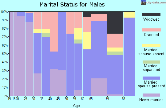 Zip code 95971 marital status for males