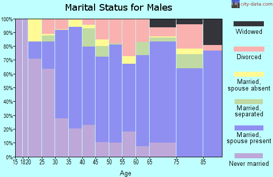 Zip code 96021 marital status for males