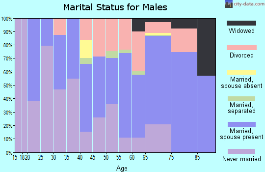 Zip code 96025 marital status for males