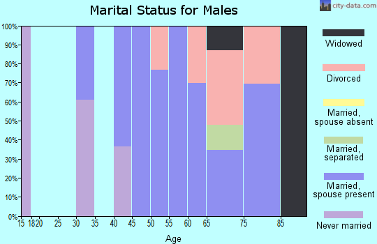 Zip code 96038 marital status for males