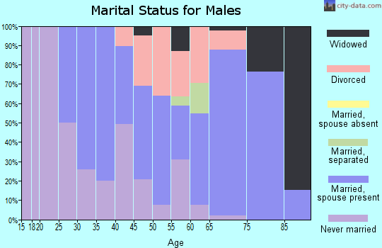 Zip code 96055 marital status for males