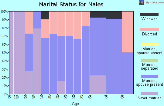 Zip code 96062 marital status for males