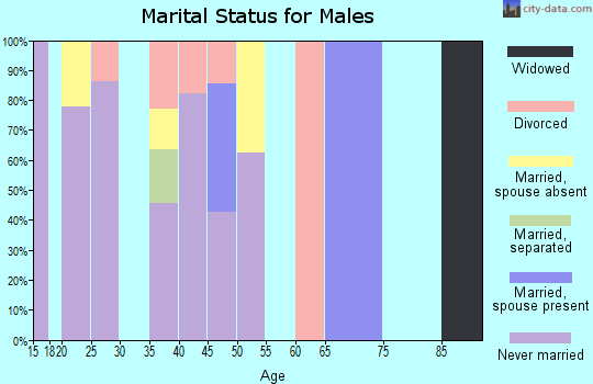 Zip code 96068 marital status for males