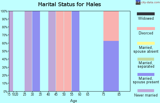 Zip code 96092 marital status for males