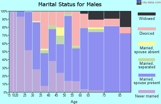 Zip code 96097 marital status for males