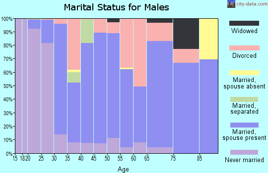 Zip code 96790 marital status for males