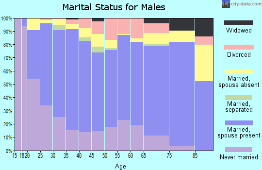 Zip code 96818 marital status for males