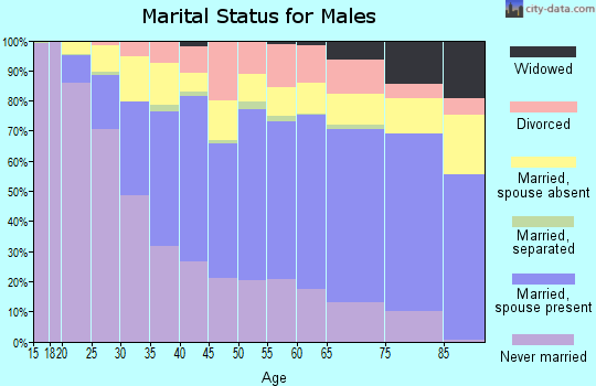 Zip code 96819 marital status for males