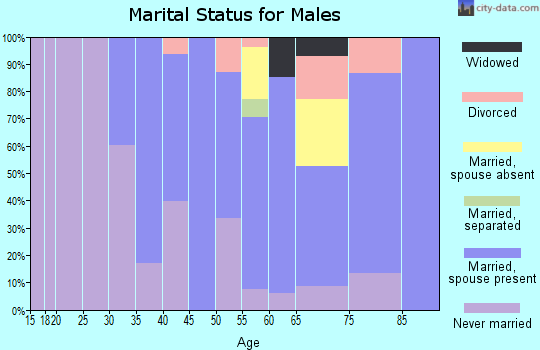 Zip code 97019 marital status for males