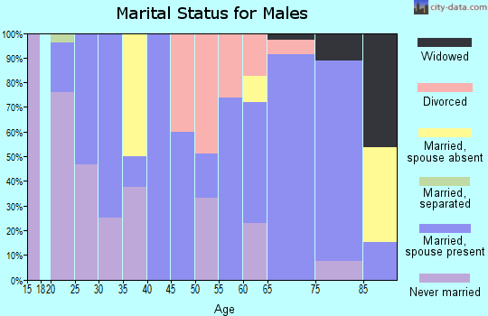 Zip code 97037 marital status for males