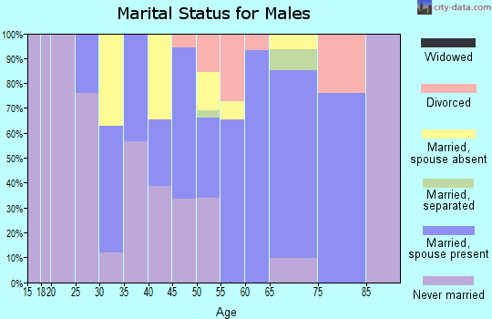 Zip code 97041 marital status for males