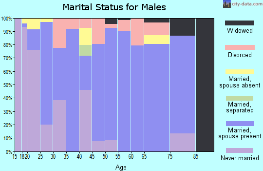 Zip code 97101 marital status for males