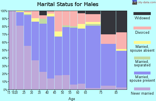 Zip code 97103 marital status for males