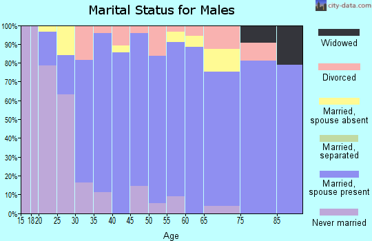 Zip code 97106 marital status for males