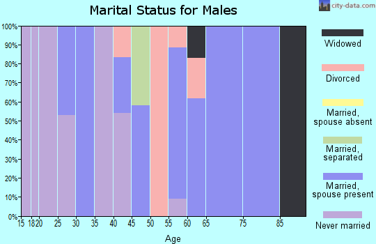 Zip code 97110 marital status for males