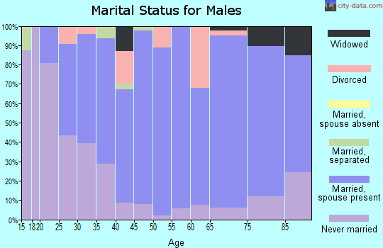 Zip code 97114 marital status for males