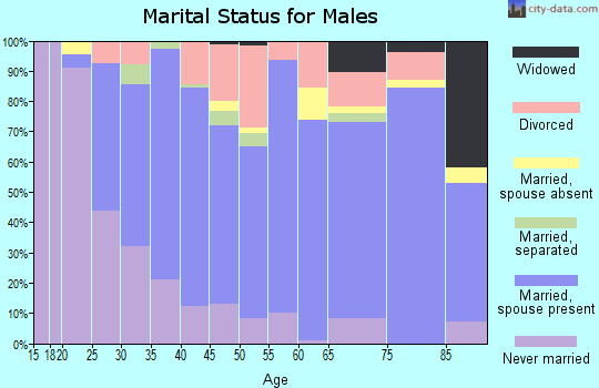 Zip code 97116 marital status for males