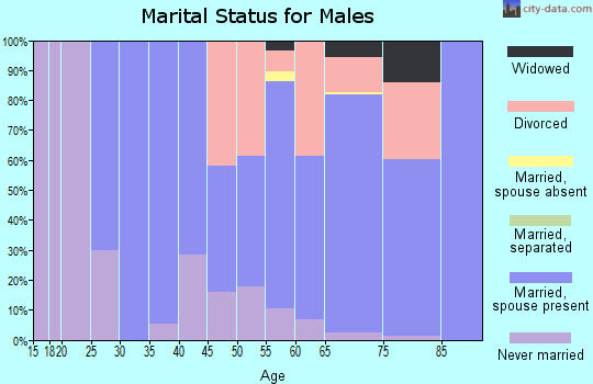Zip code 97136 marital status for males