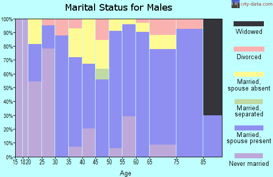 Zip code 97137 marital status for males