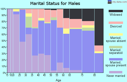 Zip code 97138 marital status for males