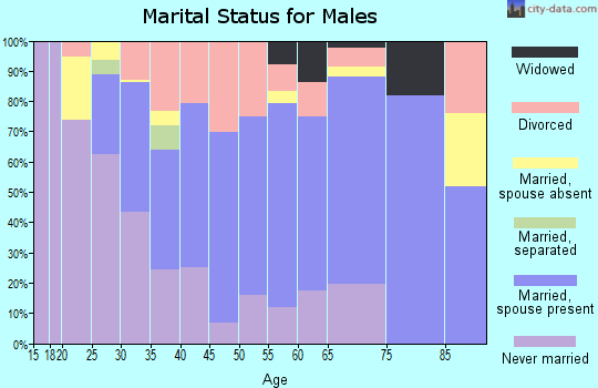 Zip code 97146 marital status for males