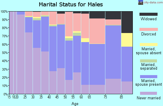 Zip code 97213 marital status for males