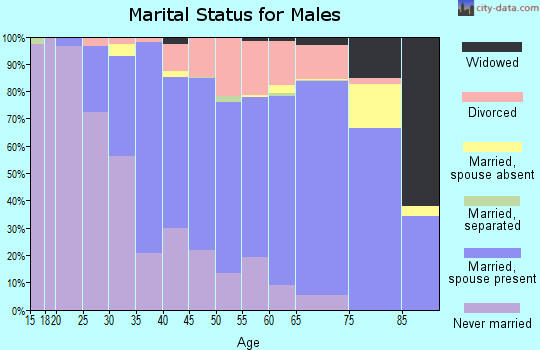 Zip code 97219 marital status for males