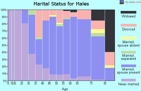 Zip code 97221 marital status for males