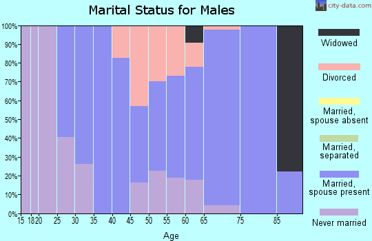 Zip code 97324 marital status for males