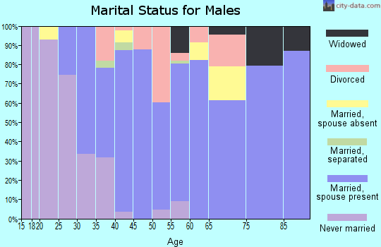 Zip code 97325 marital status for males