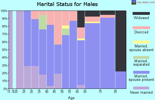 Zip code 97327 marital status for males