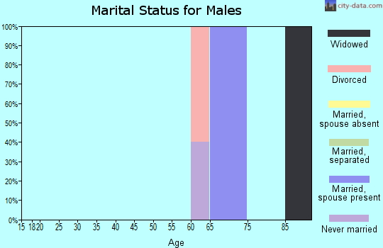 Zip code 97329 marital status for males