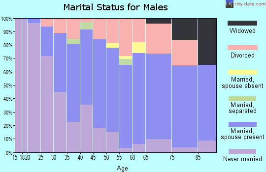 Zip code 97333 marital status for males