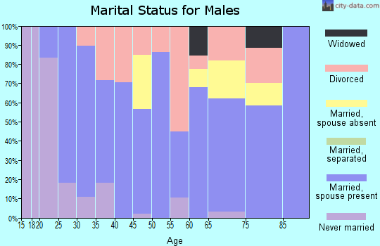 Zip code 97362 marital status for males