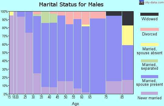 Zip code 97370 marital status for males