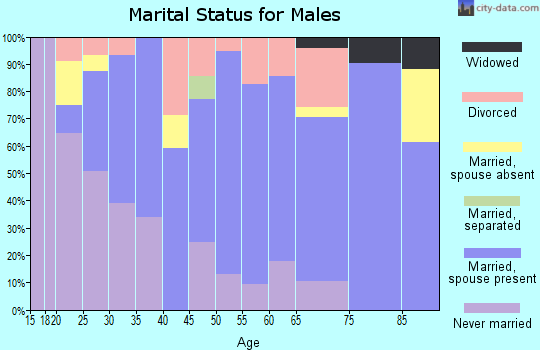 Zip code 97391 marital status for males