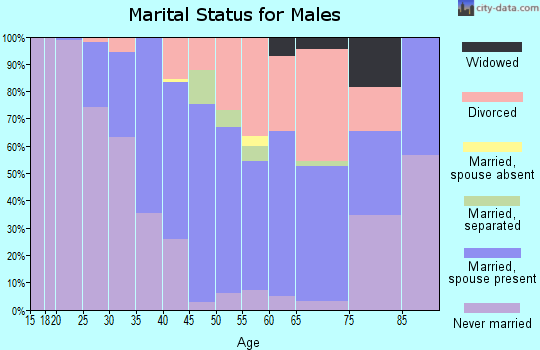 Zip code 97403 marital status for males