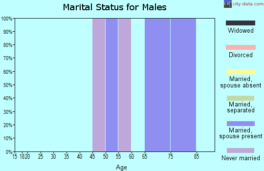 Zip code 97406 marital status for males