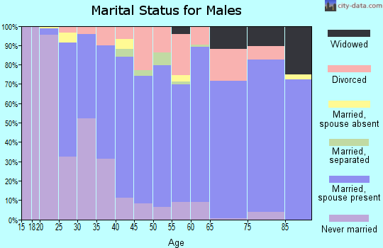 Zip code 97408 marital status for males