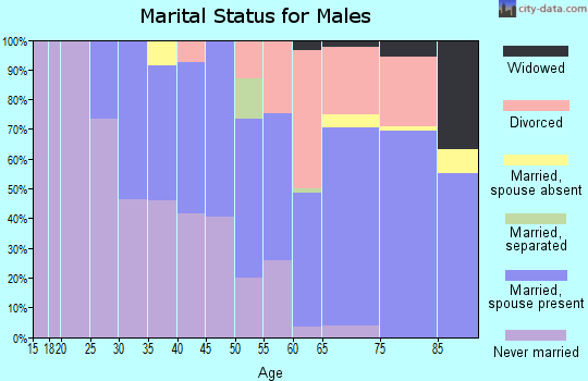 Zip code 97411 marital status for males