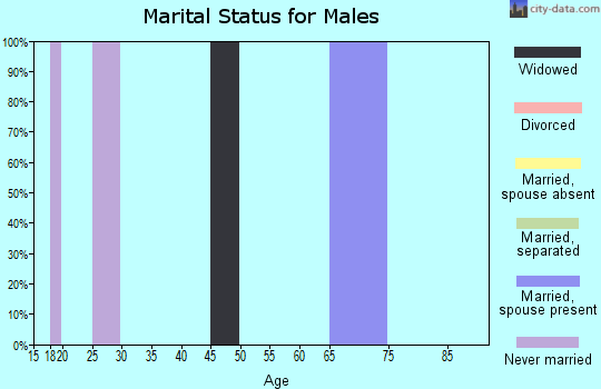 Zip code 97414 marital status for males