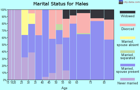 Zip code 97417 marital status for males