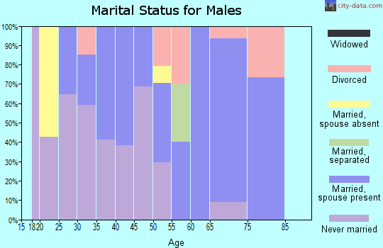 Zip code 97434 marital status for males