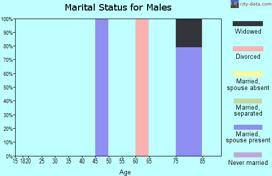 Zip code 97441 marital status for males