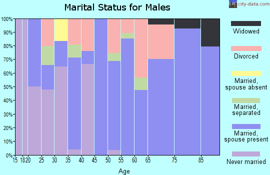 Zip code 97442 marital status for males