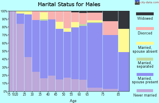 Zip code 97448 marital status for males