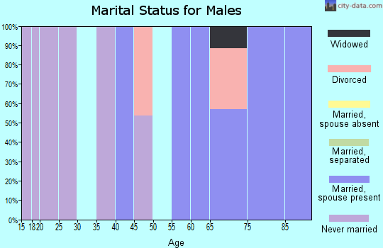 Zip code 97450 marital status for males