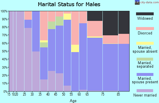 Zip code 97457 marital status for males