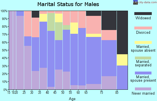 Zip code 97458 marital status for males