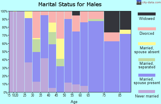 Zip code 97467 marital status for males